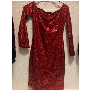 Red Sequin Dress